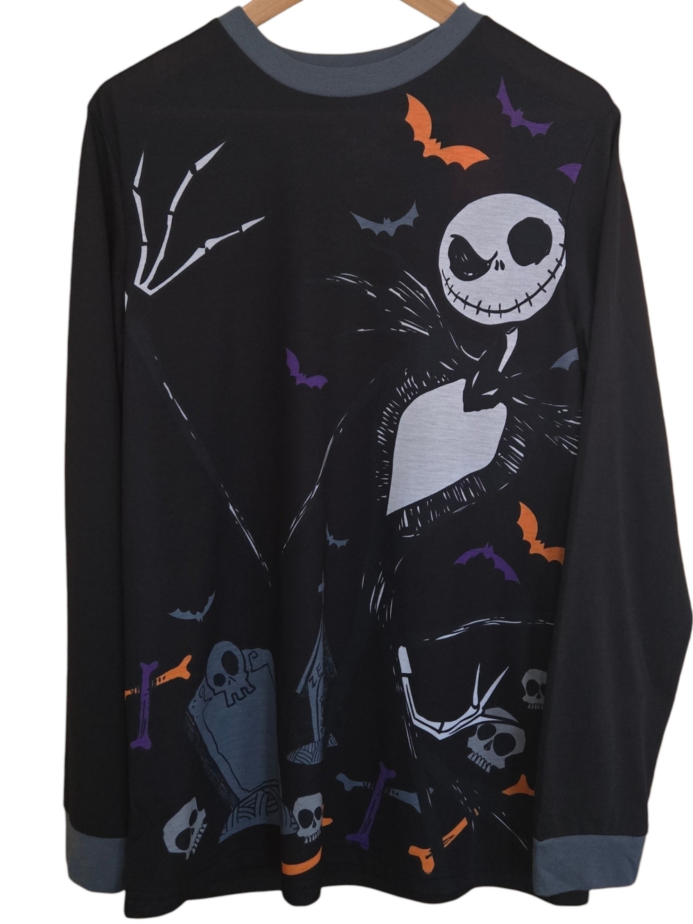 Disney Nightmare Before Christmas Jack Skellington Long Sleeve Shirt Size Small